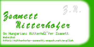 zsanett mitterhofer business card